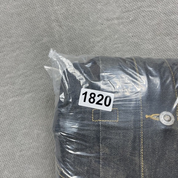 Vintage Mecca‎ USA Denim Jacket Mens XXL Black Jean Button Up Hip Hop Streetwear - Picture 10 of 10